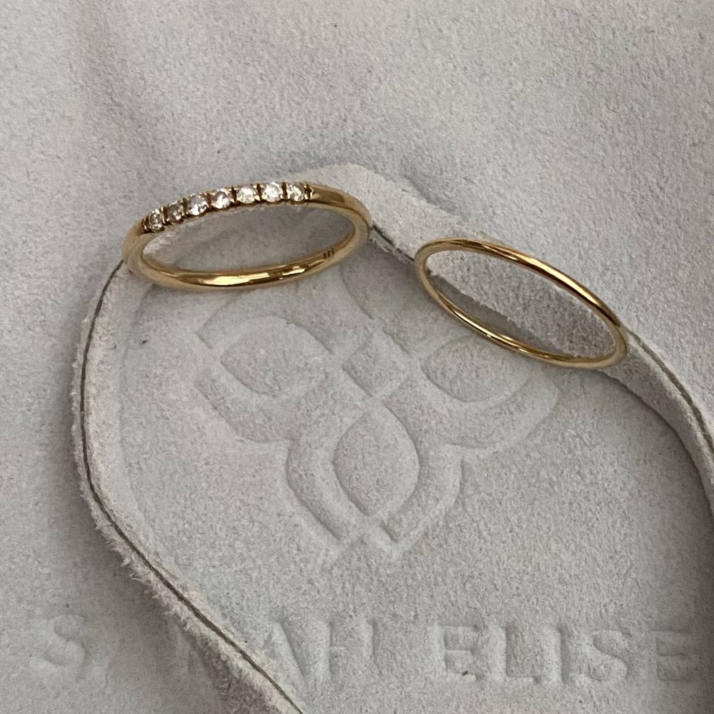 14K Gold & Diamond Stacker Rings